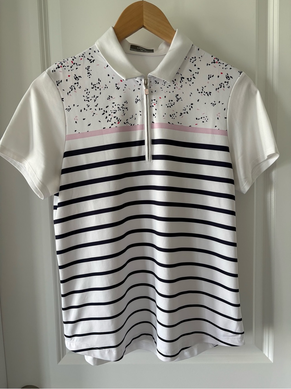 Callaway Opti Dri UPF 50 Stripe Golf Polo Top Small - Picture 2 of 8